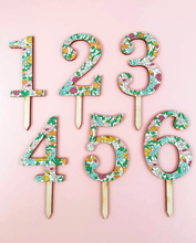 Liberty of London Numbers Cake Topper (Poppy Forest)