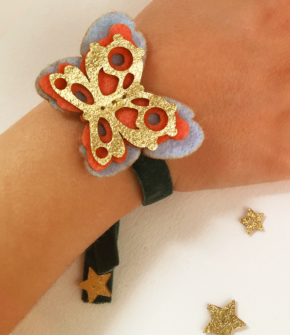 Persimmon Butterfly Bracelet