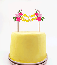 Happy Birthday to  you Garland  Cake Topper (Fushia)