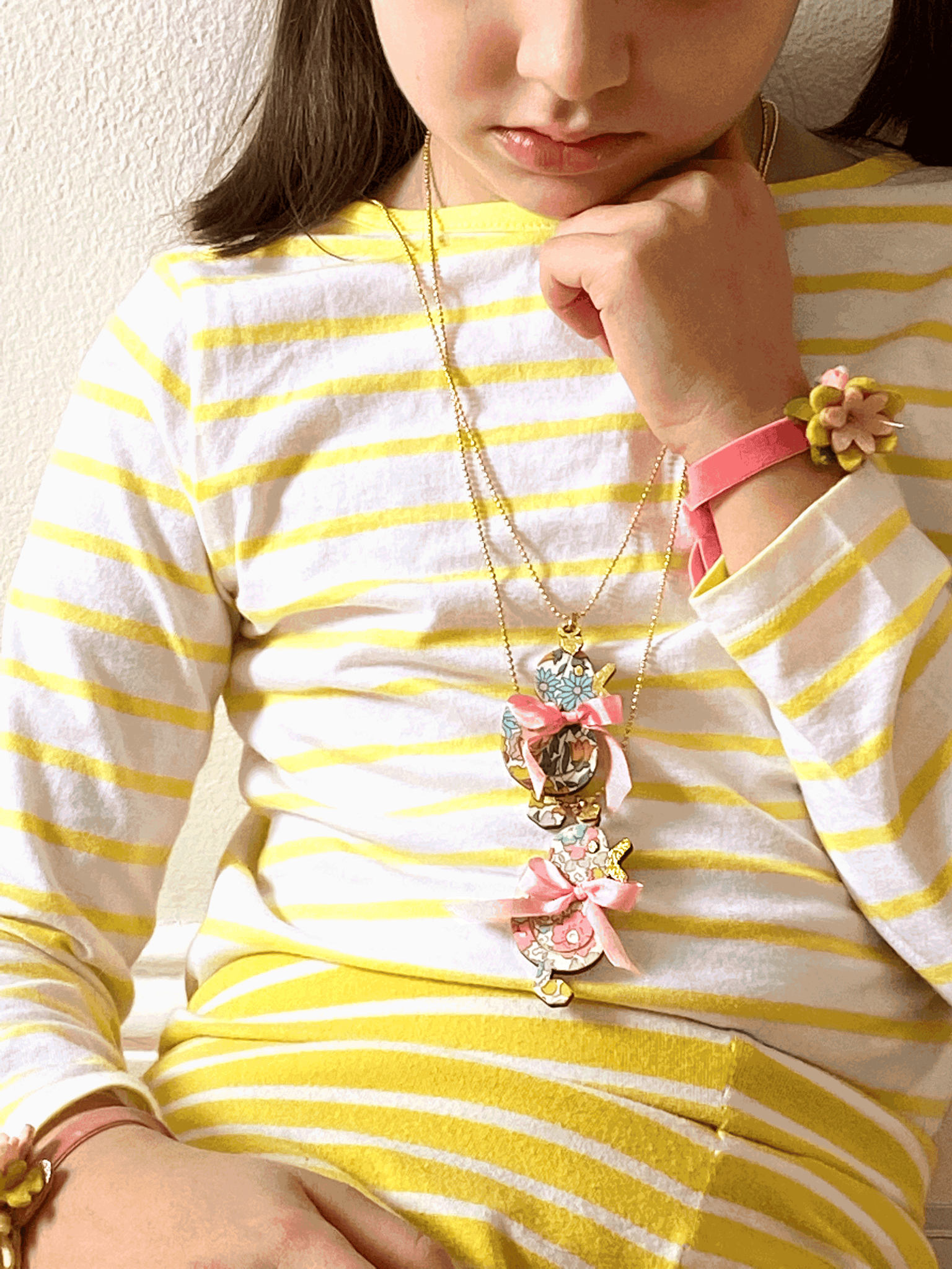 Girls 2025 bunny necklace