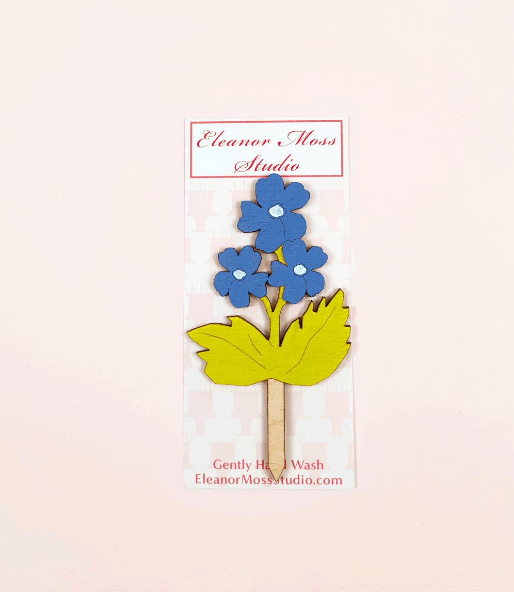 Flowers Cake Topper (Periwinkle)