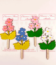 Flowers Cake Topper (Periwinkle)