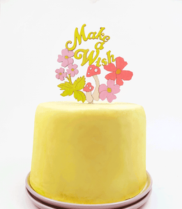 Make A Wish Cake Topper (Sherbert)