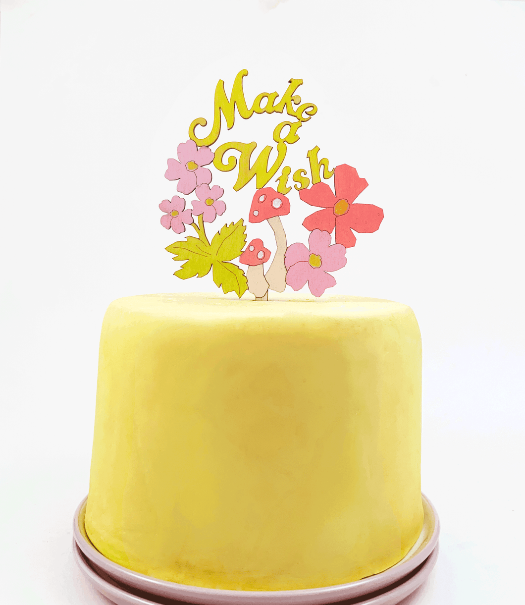 Make A Wish Cake Topper (Sherbert)