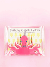 Octopus Birthday Candle Holder (Pink)