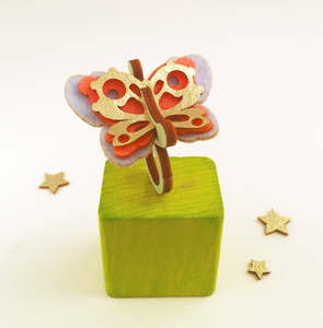 Persimmon Butterfly Ring