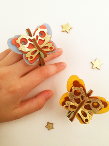 Persimmon Butterfly Ring