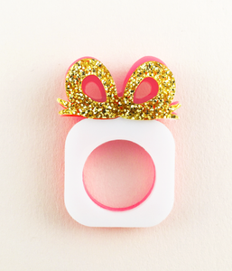 Perfect Present Ring White/  Bubblegum Pink