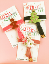 Happy Merry White Gold Tree Holiday Bracelet